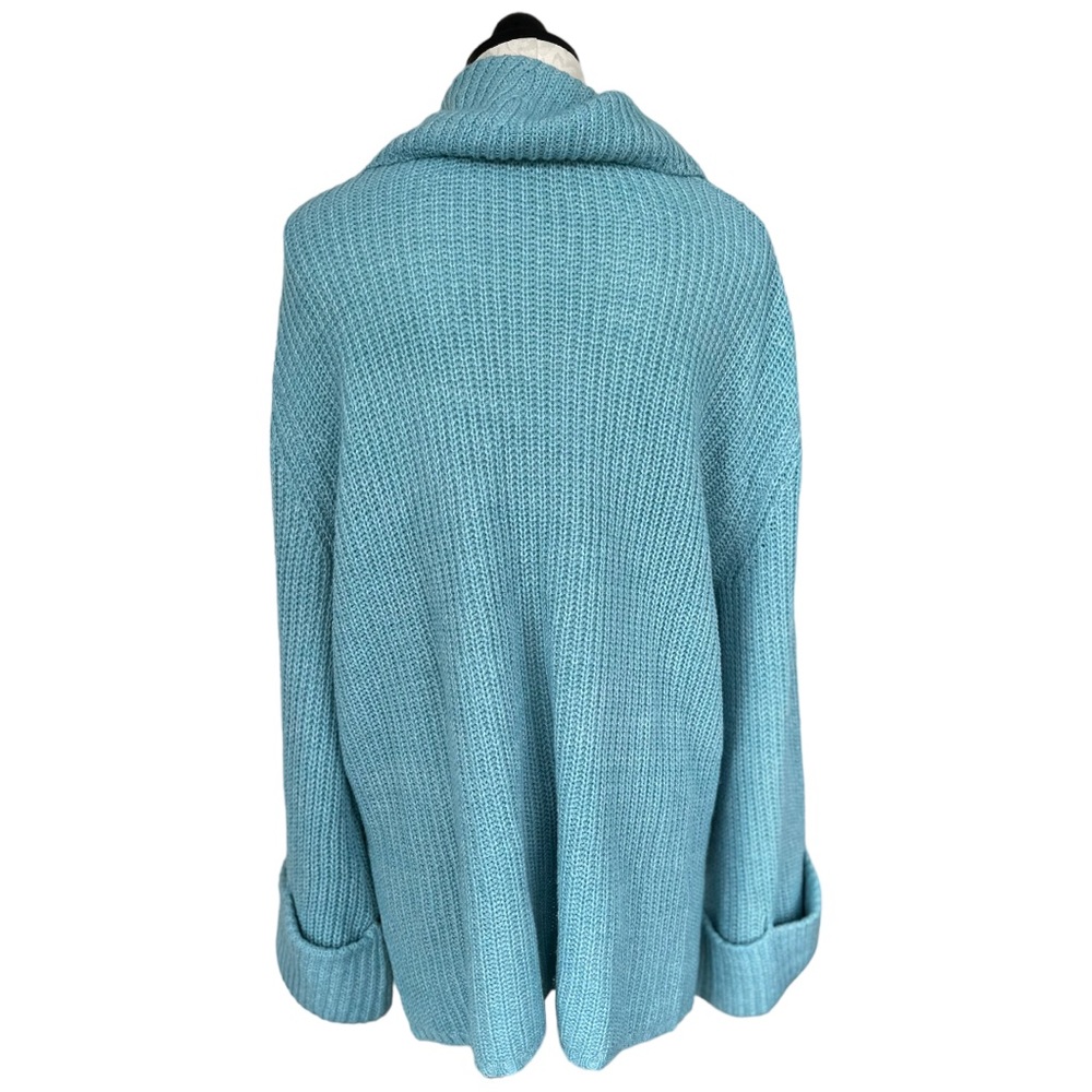 Lane Bryant Cowl Neck Sweater Loose Cuffed Sleeves Blue Size 18/20 - Picture 4 of 12